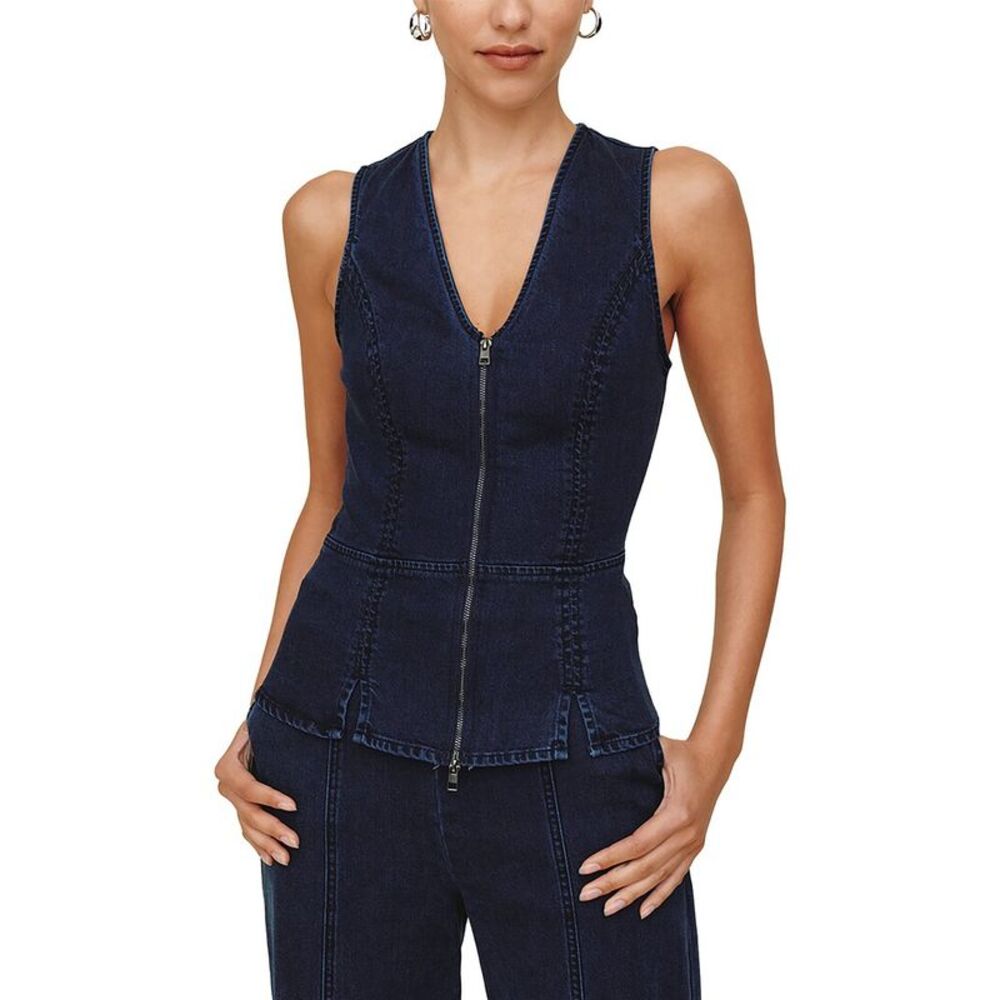Bella Dahl Womens Seamed Zip Vest